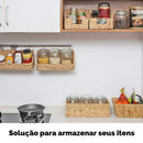 Cesta Organizadora de Palha Estilo Rattan