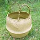 Straw Basket (wicker/rattan/seagrass) for Organization, Clothes, or Plants (pot)