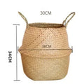 Straw Basket (wicker/rattan/seagrass) for Organization, Clothes, or Plants (pot)