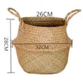 Straw Basket (wicker/rattan/seagrass) for Organization, Clothes, or Plants (pot)