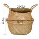 Straw Basket (wicker/rattan/seagrass) for Organization, Clothes, or Plants (pot)