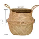 Straw Basket (wicker/rattan/seagrass) for Organization, Clothes, or Plants (pot)