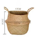 Straw Basket (wicker/rattan/seagrass) for Organization, Clothes, or Plants (pot)