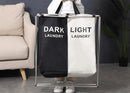 Large Laundry Basket with Three Foldable Compartments