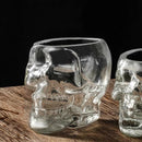 Skull-shaped glass for beverages