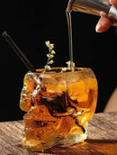 Skull-shaped glass for beverages