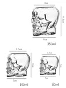 Skull-shaped glass for beverages