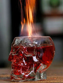Skull-shaped glass for beverages