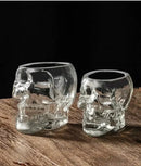 Skull-shaped glass for beverages