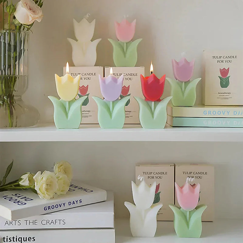 Scented Candle in Tulip Flower Shape