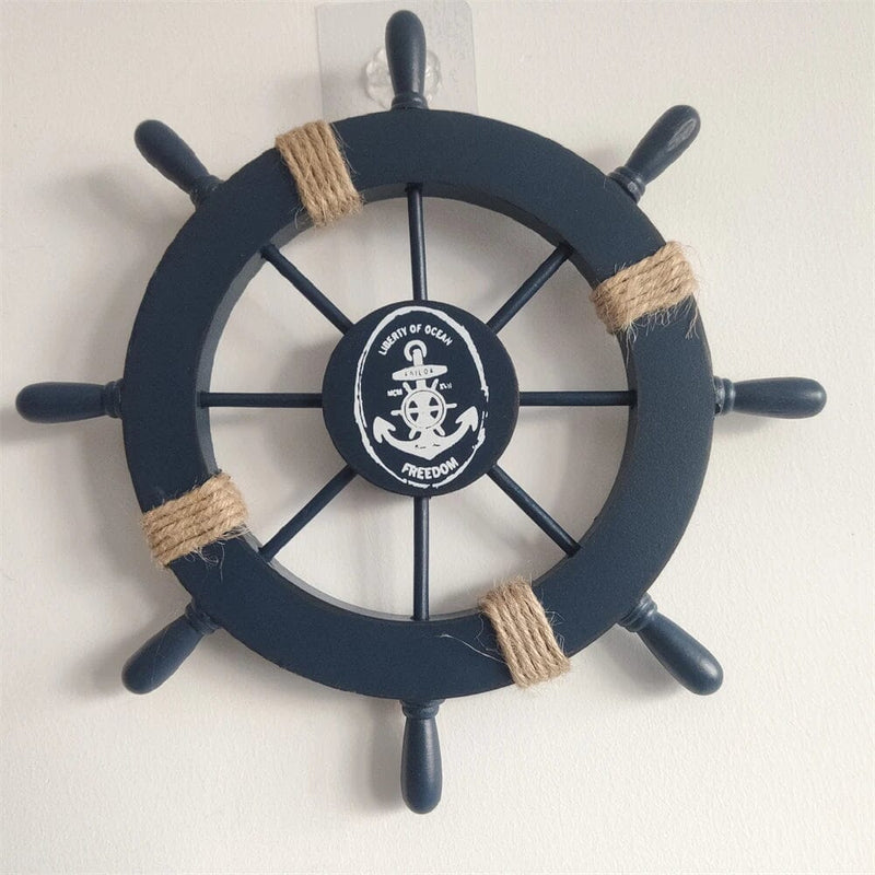 Decoração Para Casa Leme do Navio Artesanato De Madeira