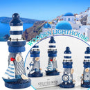 Decoração para Casa Mini Farol Marinho de Madeira