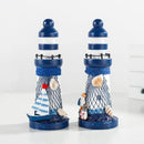 Decoração para Casa Mini Farol Marinho de Madeira