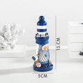 Decoração para Casa Mini Farol Marinho de Madeira