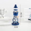 Decoração para Casa Mini Farol Marinho de Madeira