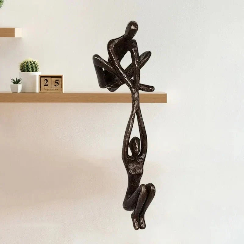 Escultura Decorativa Homem e Mulher em Resina