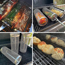 Grill portátil em formato de cilindro para churrasco