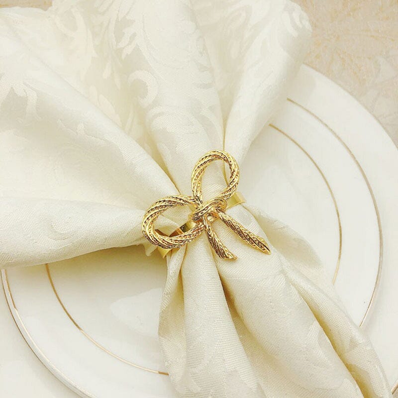 Bowknot Napkin Rings Set – 8 Pieces