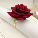 Red Rose Napkin Ring Set – 6 Pieces