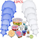 Jogo de Tampas de Silicone Elásticas 12 Peças