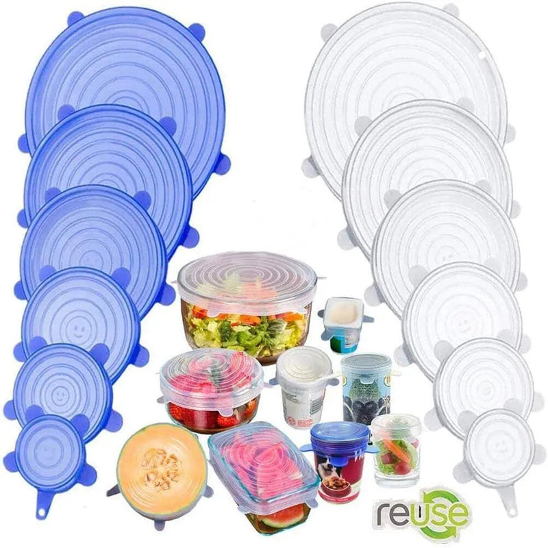 Jogo de Tampas de Silicone com Vedação