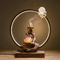 Queimador de Incenso Cascata Lótus com LED