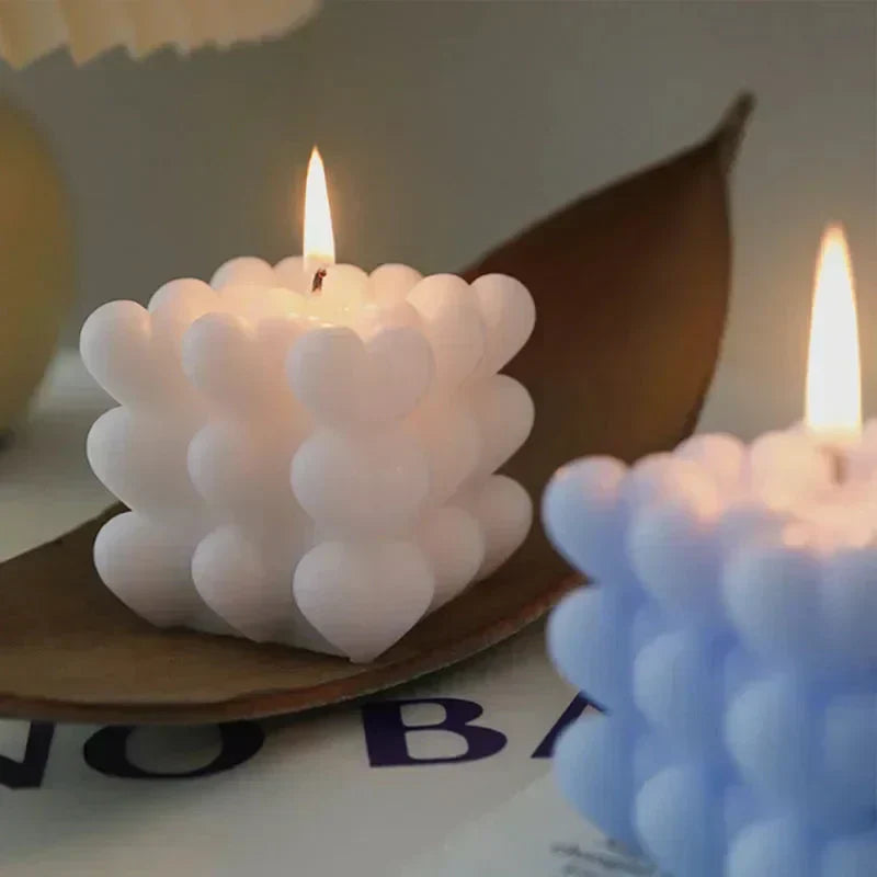 Silicone Mold for Heart-Shaped Candles and Other Shapes