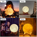 3D Full Moon Lamp LED Night Light USB RGB Decor
