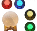 3D Full Moon Lamp LED Night Light USB RGB Decor