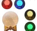 3D Full Moon Lamp LED Night Light USB RGB Decor