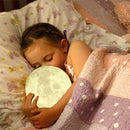 3D Full Moon Lamp LED Night Light USB RGB Decor