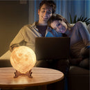 3D Full Moon Lamp LED Night Light USB RGB Decor