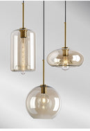 Industrial Modern Glass Ceiling Light