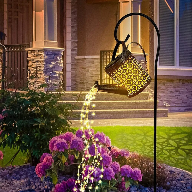 Luminária Solar Decorativa de Jardim LED em Formato de Chaleira