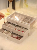 Porta-Joias Transparente com Gavetas