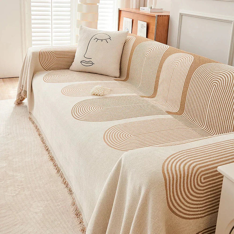 Nordic Fringe Blanket for Single Sofa for All Seasons