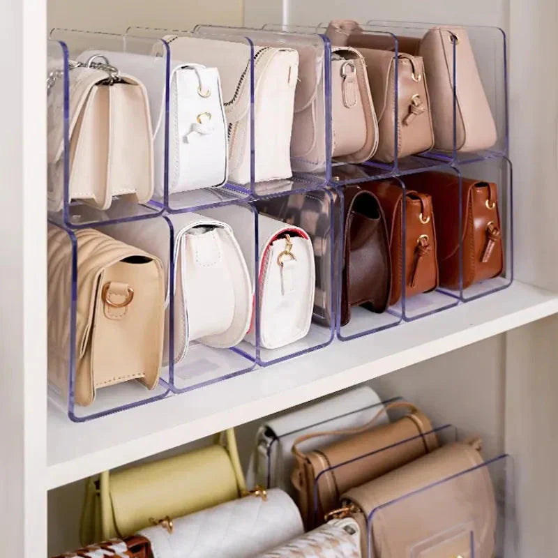 Acrylic Purse Organizer with 4 Compartments