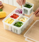 Refrigerator organizer with dividers