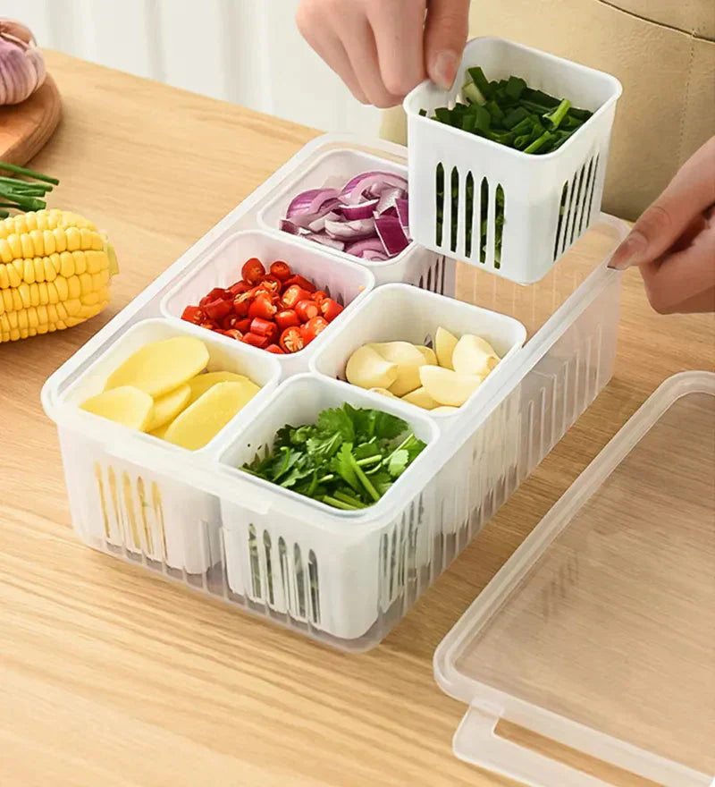 Refrigerator organizer with dividers