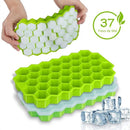Forma de Gelo Colmeia de Silicone com Tampa