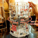 Rotating 360 Degree Large Jewelry Box with 4 Tiers