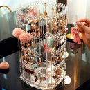 Rotating 360 Degree Large Jewelry Box with 4 Tiers