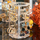Rotating 360 Degree Large Jewelry Box with 4 Tiers