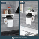Wall-mounted Toilet Paper Holder with Shelf