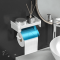 Wall-mounted Toilet Paper Holder with Shelf