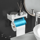Wall-mounted Toilet Paper Holder with Shelf