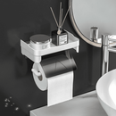Wall-mounted Toilet Paper Holder with Shelf