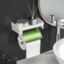 Wall-mounted Toilet Paper Holder with Shelf