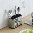 Stainless Steel Cutlery Holder - 4 Compartments