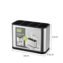 Stainless Steel Cutlery Holder - 4 Compartments